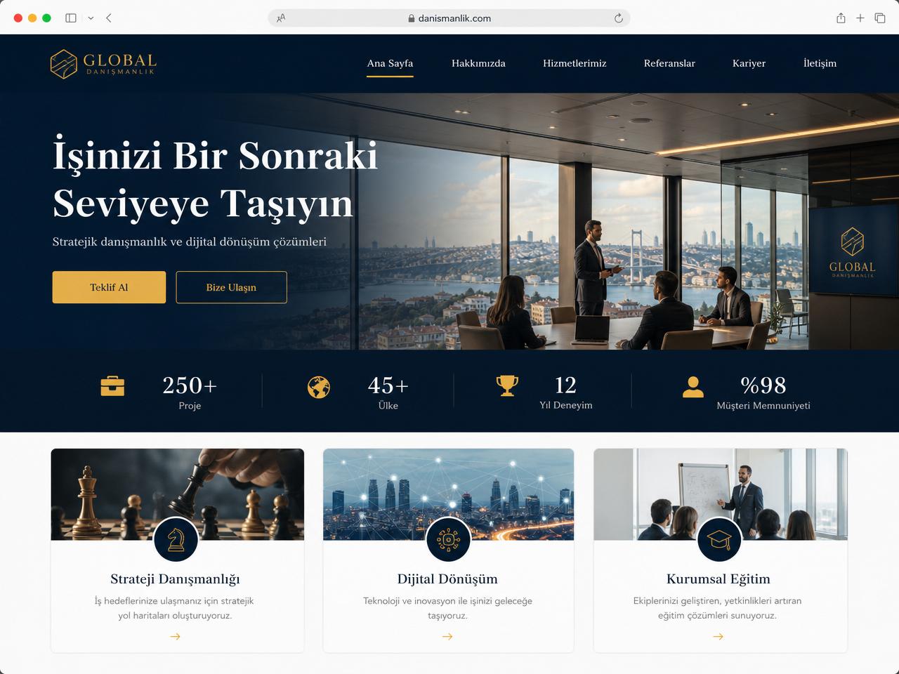 Kurumsal — örnek web sitesi tasarımı